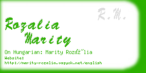 rozalia marity business card